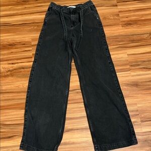 Zara Charcoal Wide-Leg Trousers